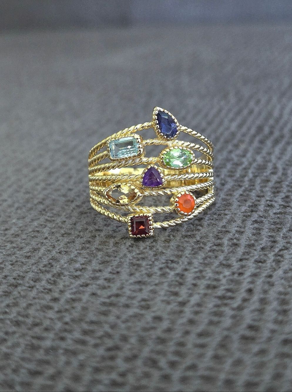 Shivam Seven7️⃣ Chakras🧘‍♀️ Multi Gemstone Ring💍 - NWT